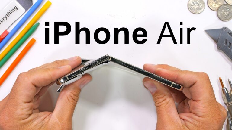 iPhone Air проверили на прочность: согнуть удалось только с помощью крана