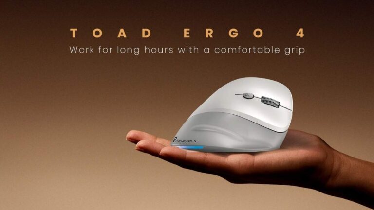 Представлена вертикальная мышь Portronics Toad Ergo 4 за $10