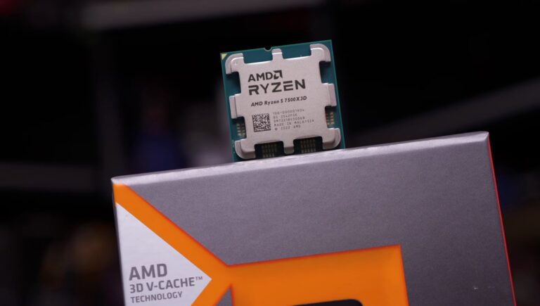 AMD Ryzen 7500X3D сравнили с другими процессорами в современных играх