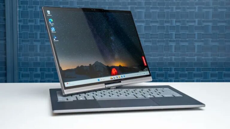 Lenovo показала ноутбук с экраном, который поворачивается вслед за пользователем
