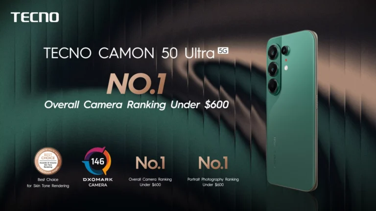 DxOMark признала TECNO Camon 50 Ultra лучшим камерофоном до $600
