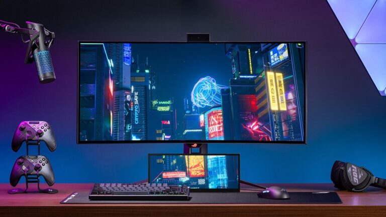 ASUS выпустила компактный игровой дисплей для стримеров и мониторинга ПК